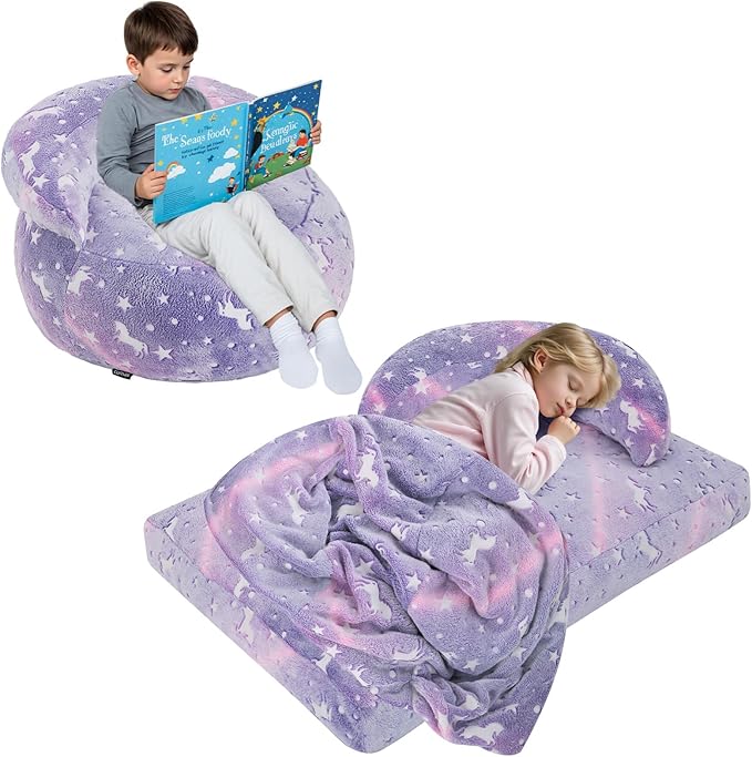 COMAX Kids Bean Bag Chairs (Glow‑in‑the‑Dark)